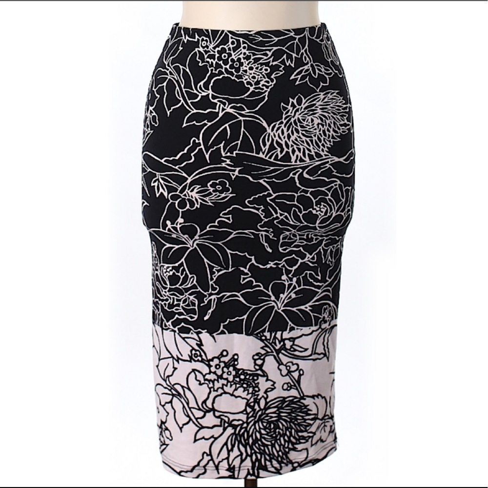 TopShop Floral Pencil Skirt